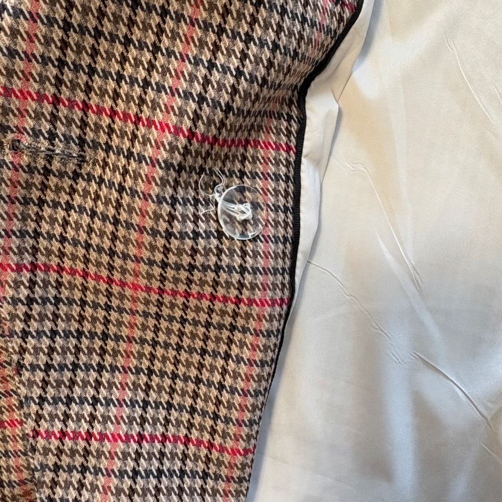 Banana Republic, Blazer, Brown Plaid, 10 Tall, Excellent, MSRP $229 - Picture 11 of 14